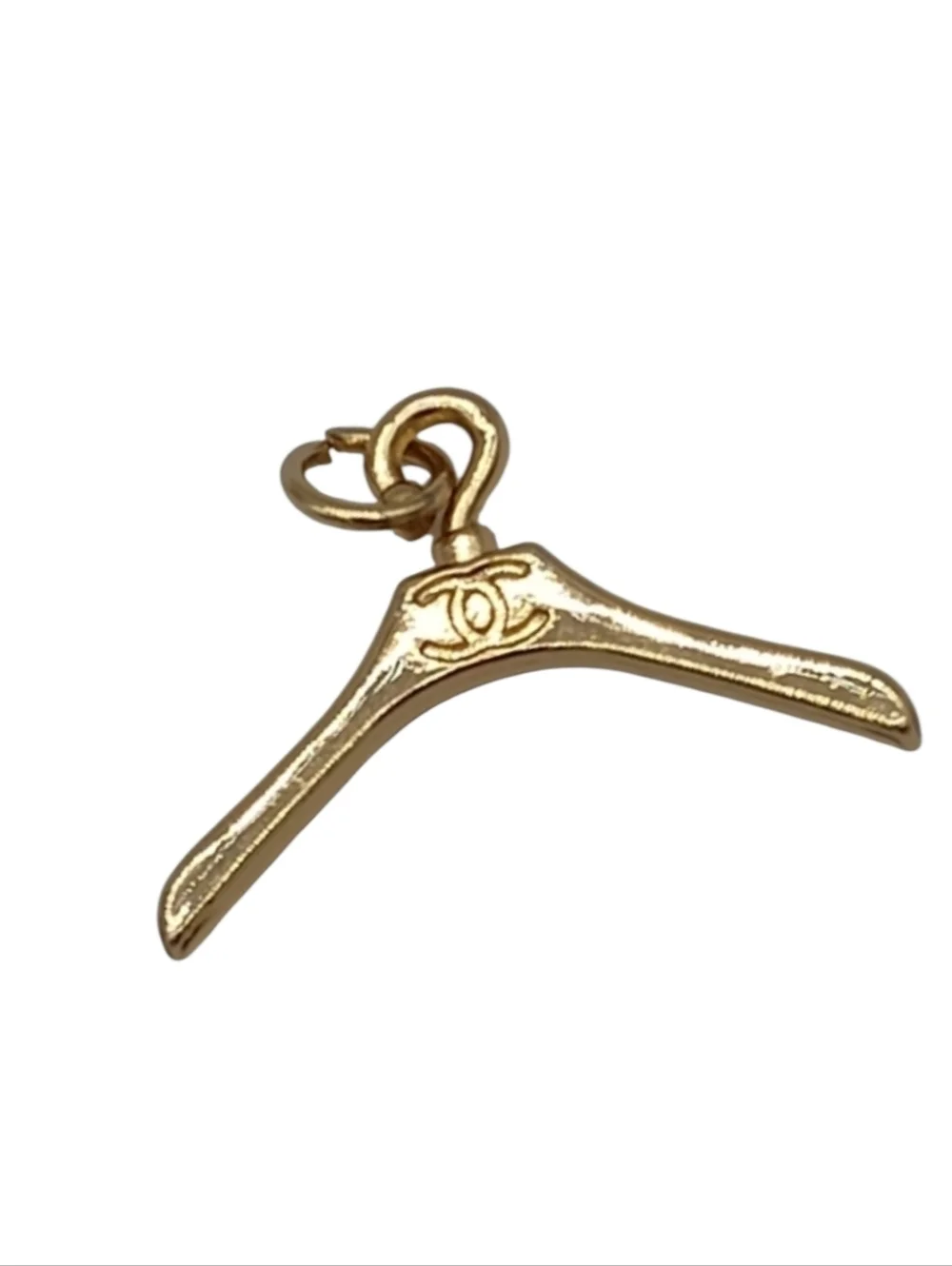 CHANEL Miniature Hanger Charm Pendant Gold Tone CC Atelier Boutique Symbol